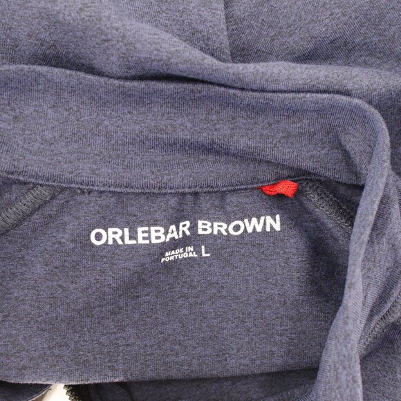 Orlebar brown sweatshirt men's large Bray Adventure Zip up in Navy nylon blend - Picture 6 of 7